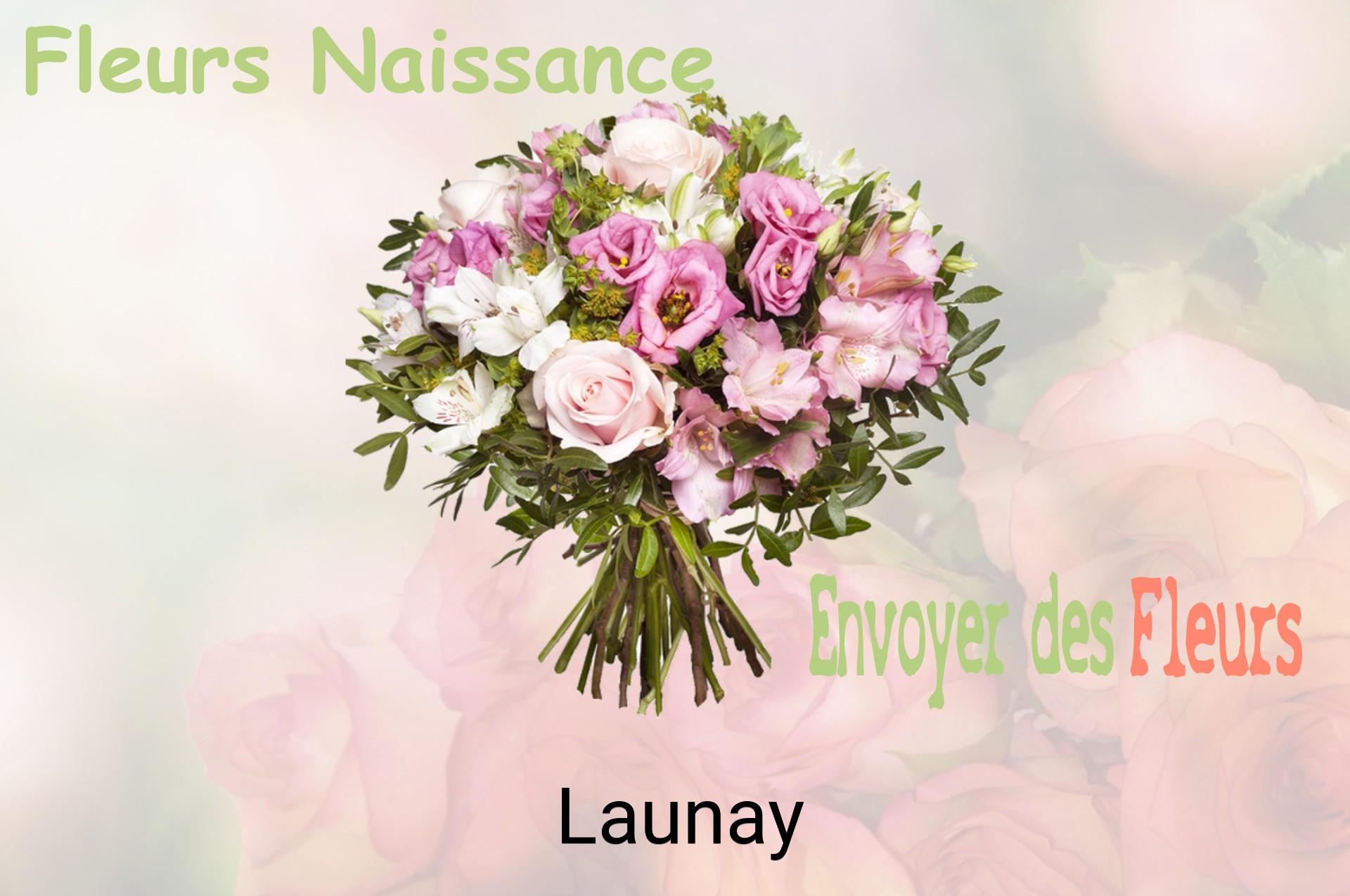 Bouquet de fleurs de naissance livré à Launay